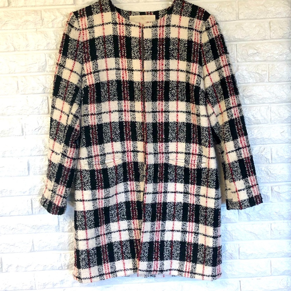 Women’s Boston Proper plaid blazer.